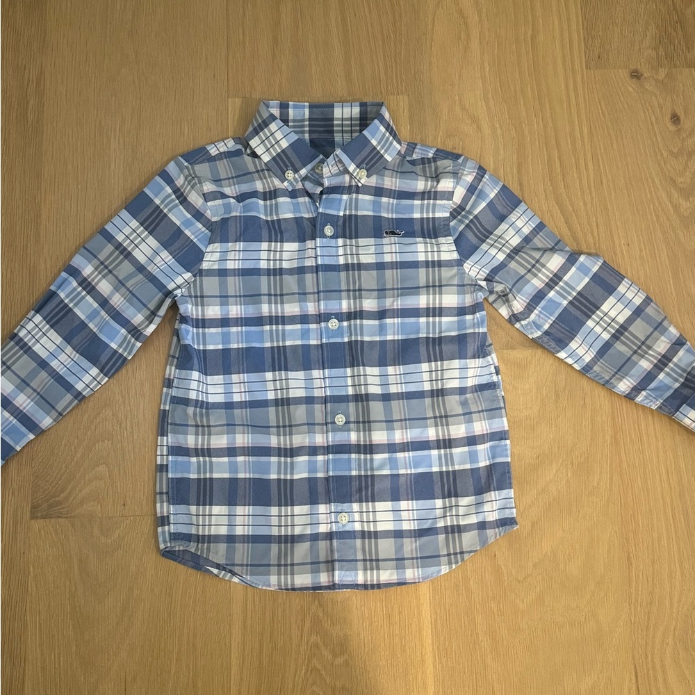 Boys Vineyard Vines long sleeve button down shirt.